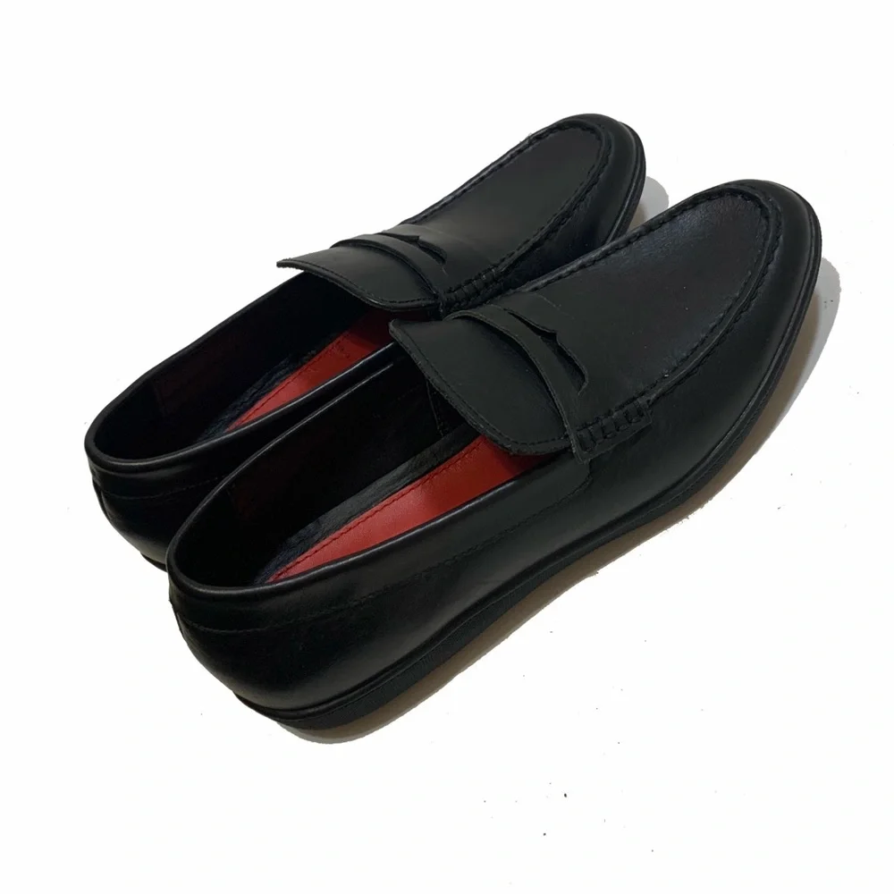 9 / Bugatchi men’s Black Leather Loafers